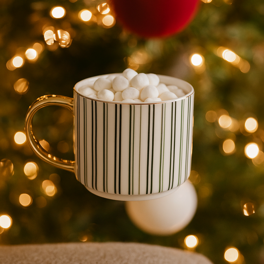 Green Stripe Coffee Mug